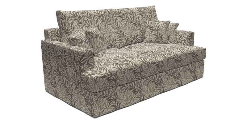 Slingsby 3 Seater Fitted Cover Sofa in Two Tone Plain Biscuit. Loose cover version available