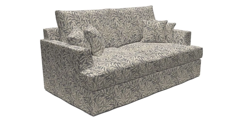 Slingsby 3 Seater Fitted Cover Sofa in Two Tone Plain Biscuit. Loose cover version available