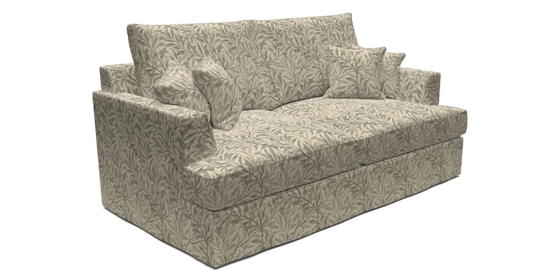 Slingsby 3 Seater Fitted Cover Sofa in Two Tone Plain Biscuit. Loose cover version available