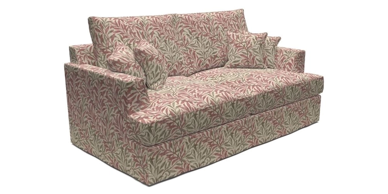Slingsby 3 Seater Fitted Cover Sofa in Two Tone Plain Biscuit. Loose cover version available