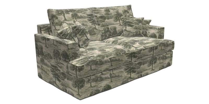 Slingsby 3 Seater Fitted Cover Sofa in Two Tone Plain Biscuit. Loose cover version available