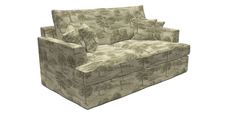 Slingsby 3 Seater Fitted Cover Sofa in Two Tone Plain Biscuit. Loose cover version available