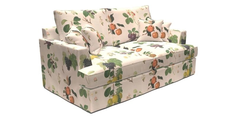 Slingsby 3 Seater Fitted Cover Sofa in Two Tone Plain Biscuit. Loose cover version available