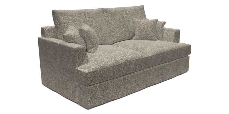 Slingsby 3 Seater Fitted Cover Sofa in Two Tone Plain Biscuit. Loose cover version available