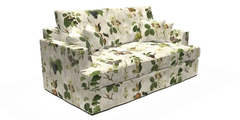 Slingsby 3 Seater Fitted Cover Sofa in Two Tone Plain Biscuit. Loose cover version available