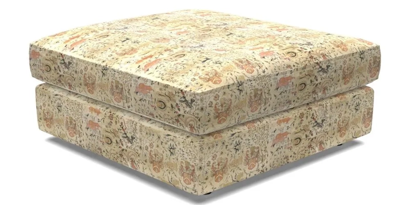 Slingsby Snuggler Fitted Cover Sofa in Two Tone Plain Biscuit. 