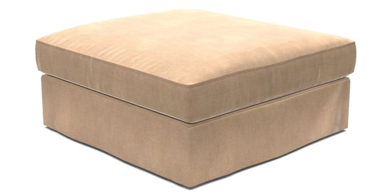 Slingsby Snuggler Fitted Cover Sofa in Two Tone Plain Biscuit. 