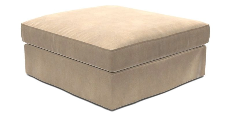Slingsby Snuggler Fitted Cover Sofa in Two Tone Plain Biscuit. 