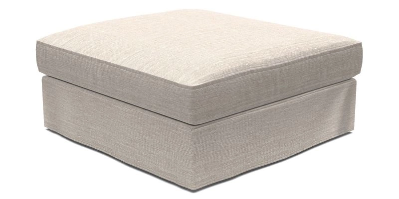 Slingsby Snuggler Fitted Cover Sofa in Two Tone Plain Biscuit. 