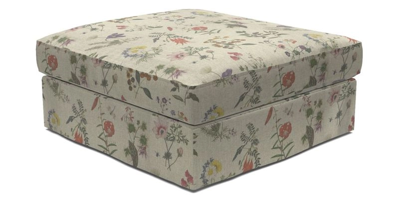 Slingsby Snuggler Fitted Cover Sofa in Two Tone Plain Biscuit. 