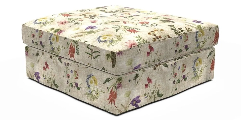 Slingsby Snuggler Fitted Cover Sofa in Two Tone Plain Biscuit. 