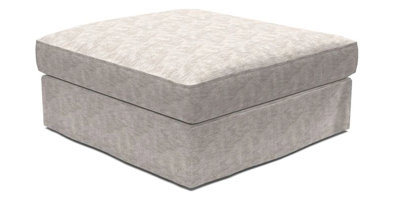 Slingsby Snuggler Fitted Cover Sofa in Two Tone Plain Biscuit. 