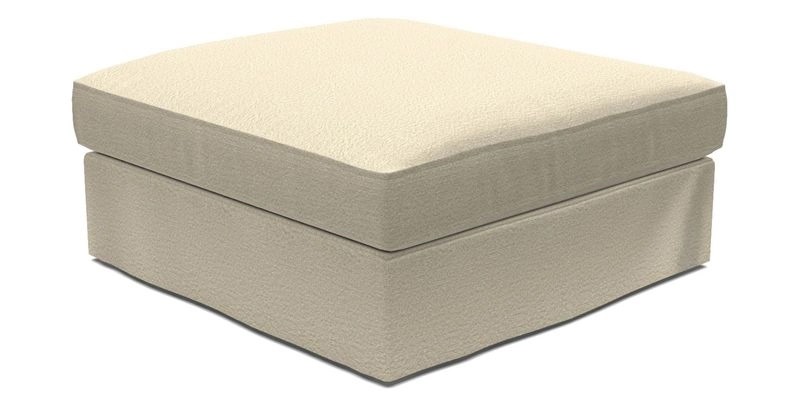 Slingsby Snuggler Fitted Cover Sofa in Two Tone Plain Biscuit. 