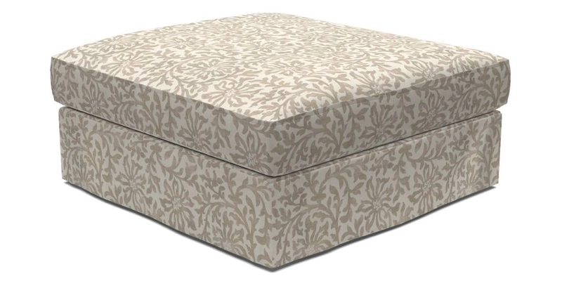 Slingsby Snuggler Fitted Cover Sofa in Two Tone Plain Biscuit. 