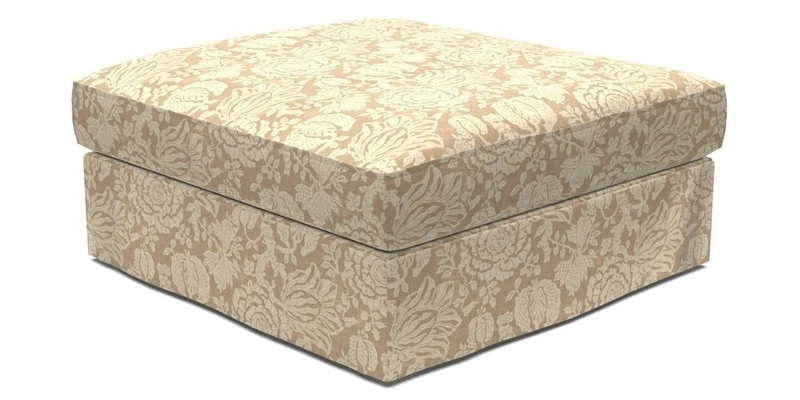 Slingsby Snuggler Fitted Cover Sofa in Two Tone Plain Biscuit. 