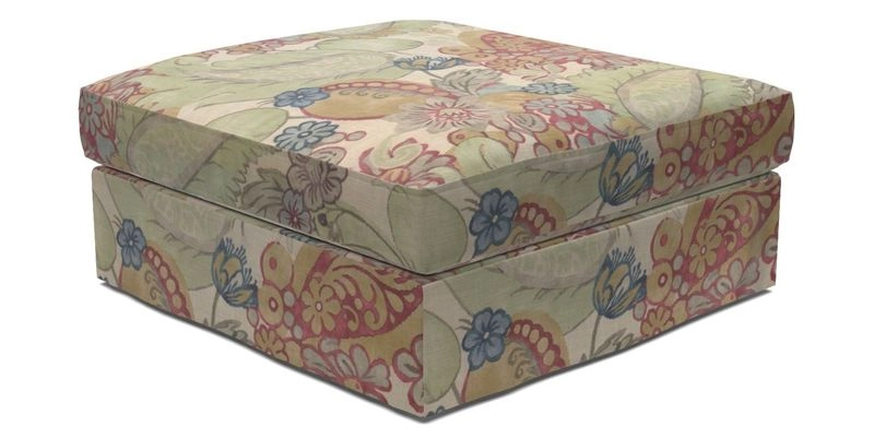 Slingsby Snuggler Fitted Cover Sofa in Two Tone Plain Biscuit. 