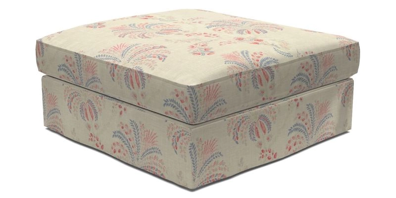 Slingsby Snuggler Fitted Cover Sofa in Two Tone Plain Biscuit. 