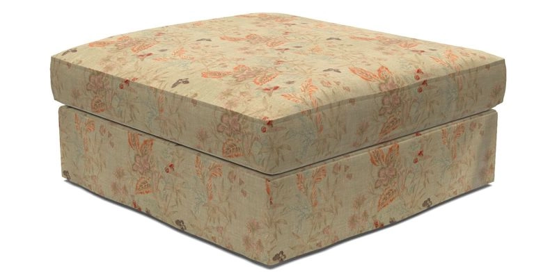 Slingsby Snuggler Fitted Cover Sofa in Two Tone Plain Biscuit. 