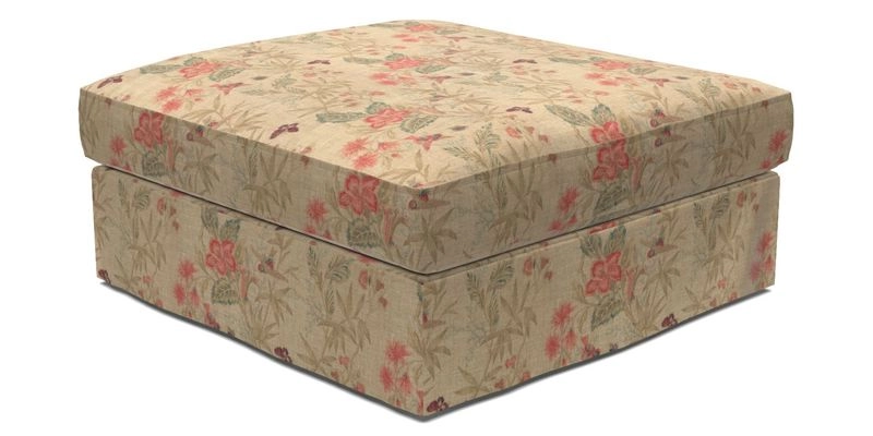 Slingsby Snuggler Fitted Cover Sofa in Two Tone Plain Biscuit. 