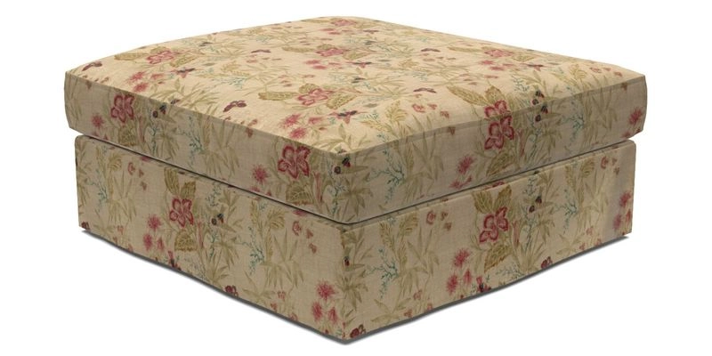 Slingsby Snuggler Fitted Cover Sofa in Two Tone Plain Biscuit. 