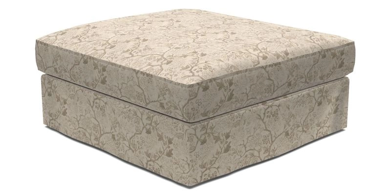 Slingsby Snuggler Fitted Cover Sofa in Two Tone Plain Biscuit. 