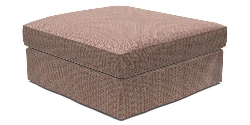 Slingsby Snuggler Fitted Cover Sofa in Two Tone Plain Biscuit. 