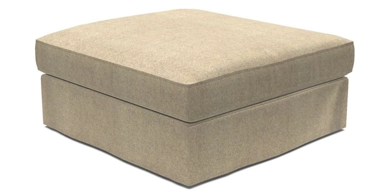 Slingsby Snuggler Fitted Cover Sofa in Two Tone Plain Biscuit. 