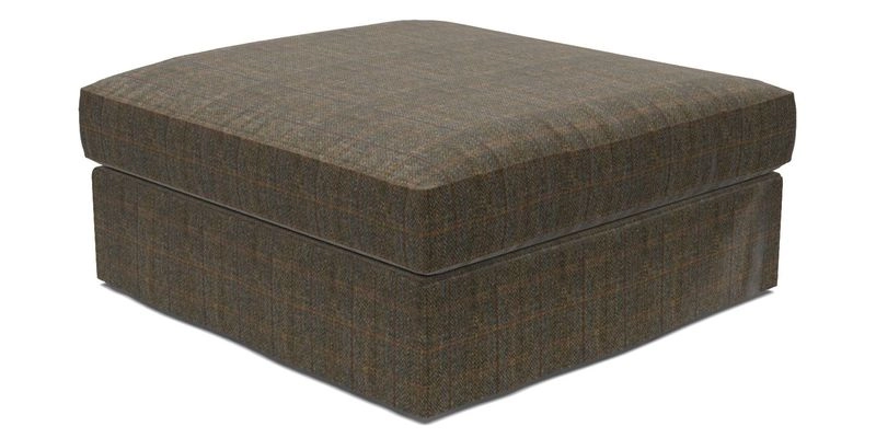 Slingsby Snuggler Fitted Cover Sofa in Two Tone Plain Biscuit. 