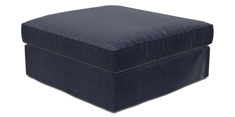 Slingsby Snuggler Fitted Cover Sofa in Two Tone Plain Biscuit. 