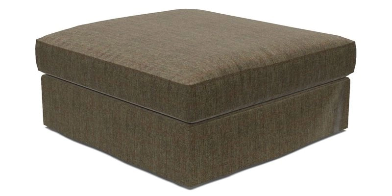 Slingsby Snuggler Fitted Cover Sofa in Two Tone Plain Biscuit. 