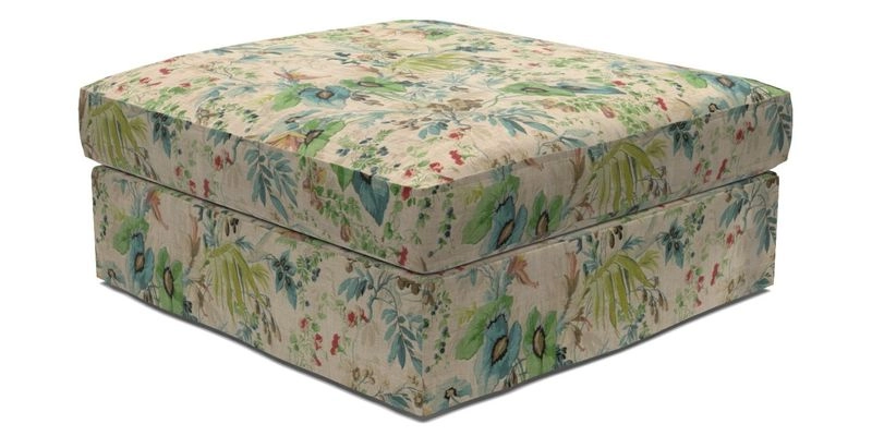 Slingsby Snuggler Fitted Cover Sofa in Two Tone Plain Biscuit. 