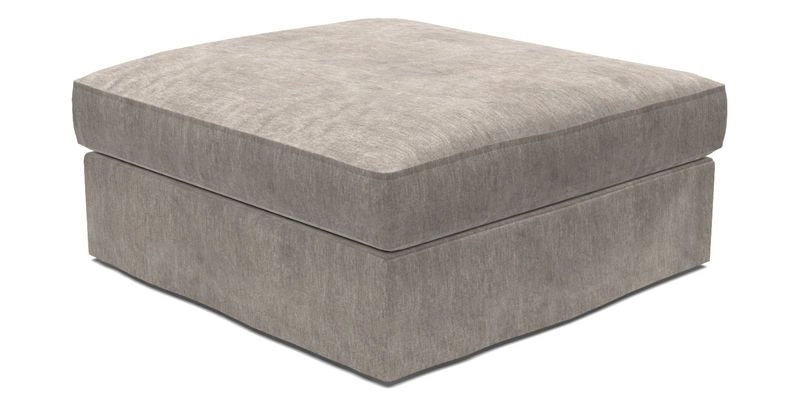 Slingsby Snuggler Fitted Cover Sofa in Two Tone Plain Biscuit. 