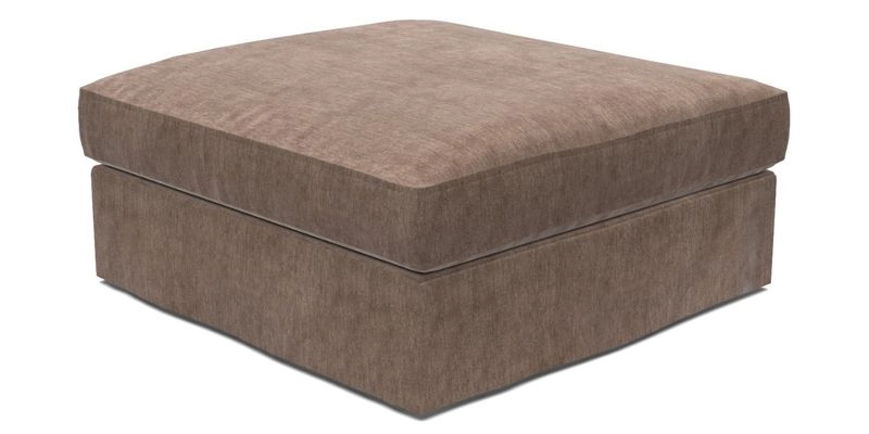 Slingsby Snuggler Fitted Cover Sofa in Two Tone Plain Biscuit. 