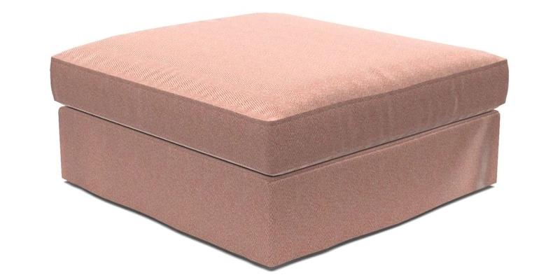Slingsby Snuggler Fitted Cover Sofa in Two Tone Plain Biscuit. 