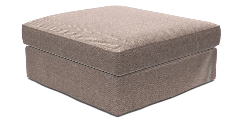 Slingsby Snuggler Fitted Cover Sofa in Two Tone Plain Biscuit. 