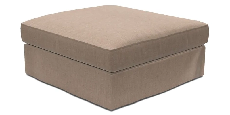 Slingsby Snuggler Fitted Cover Sofa in Two Tone Plain Biscuit. 