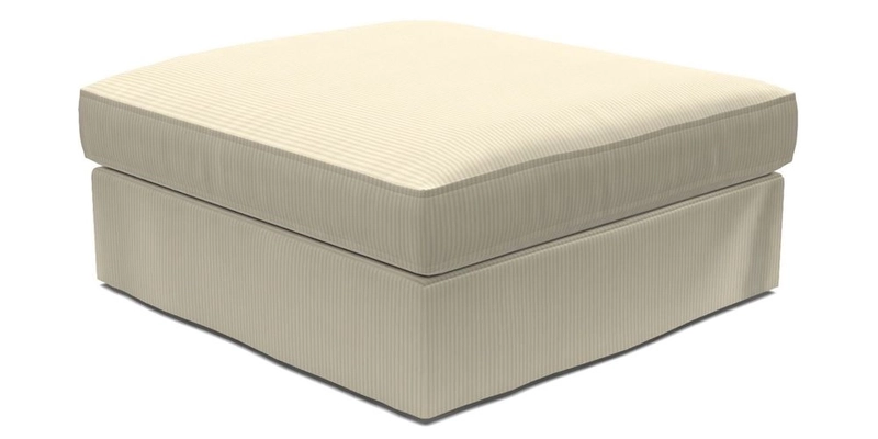 Slingsby Snuggler Fitted Cover Sofa in Two Tone Plain Biscuit. 