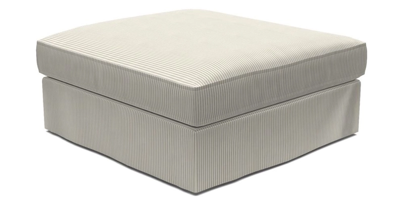 Slingsby Snuggler Fitted Cover Sofa in Two Tone Plain Biscuit. 