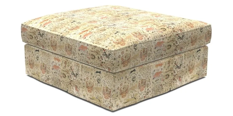 Slingsby Snuggler Fitted Cover Sofa in Two Tone Plain Biscuit. 