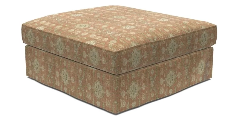 Slingsby Snuggler Fitted Cover Sofa in Two Tone Plain Biscuit. 