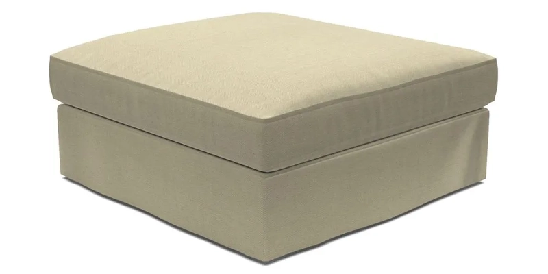 Slingsby Snuggler Fitted Cover Sofa in Two Tone Plain Biscuit. 