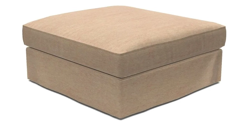 Slingsby Snuggler Fitted Cover Sofa in Two Tone Plain Biscuit. 