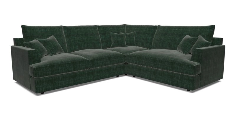 Slingsby Medium Fitted Cover Corner Unit LHF in Two Tone Plain Biscuit.  Loose cover version available