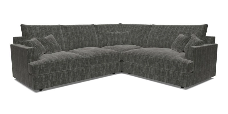 Slingsby Medium Fitted Cover Corner Unit LHF in Two Tone Plain Biscuit.  Loose cover version available