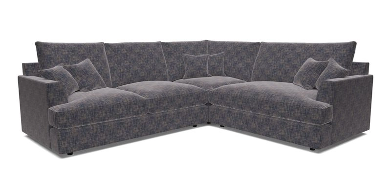 Slingsby Medium Fitted Cover Corner Unit LHF in Two Tone Plain Biscuit.  Loose cover version available