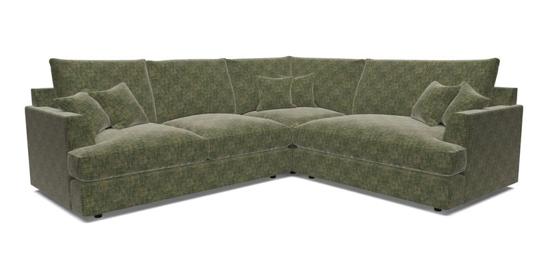 Slingsby Medium Fitted Cover Corner Unit LHF in Two Tone Plain Biscuit.  Loose cover version available