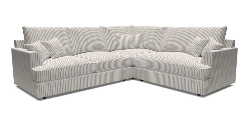 Slingsby Medium Fitted Cover Corner Unit LHF in Two Tone Plain Biscuit.  Loose cover version available