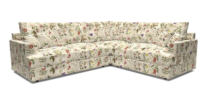 Slingsby Medium Fitted Cover Corner Unit LHF in Two Tone Plain Biscuit.  Loose cover version available