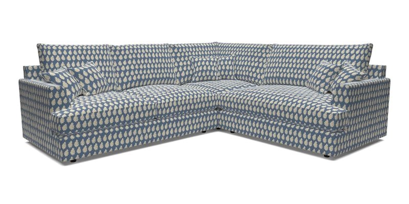 Slingsby Medium Fitted Cover Corner Unit LHF in Two Tone Plain Biscuit.  Loose cover version available