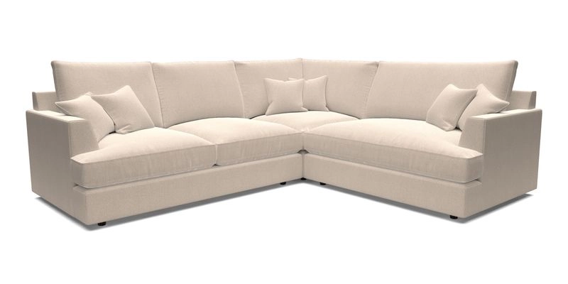 Slingsby Medium Fitted Cover Corner Unit LHF in Two Tone Plain Biscuit.  Loose cover version available